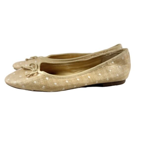J CREW Woven Polka Dot Raffia Ballet Flats Size 8.5 - Picture 3 of 7